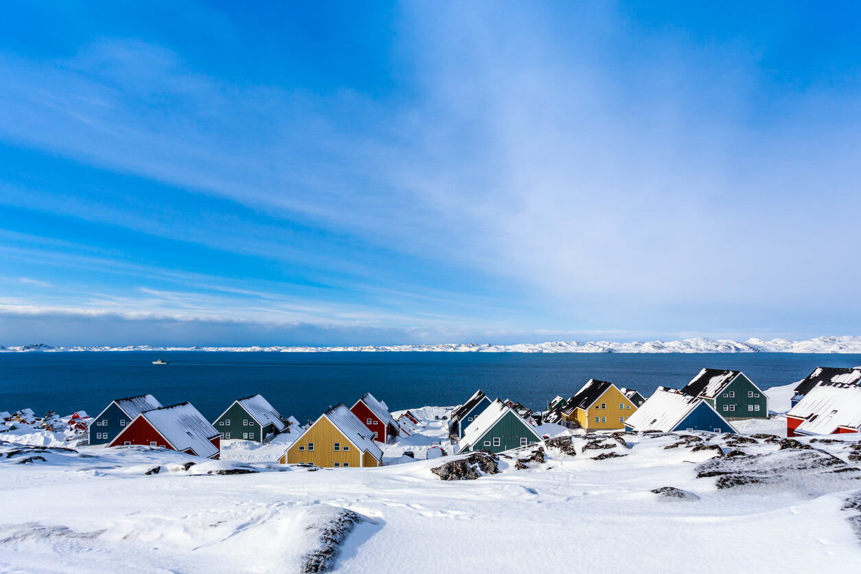 Grenlandia: Fjord de la ville de Nuuk, Groenland